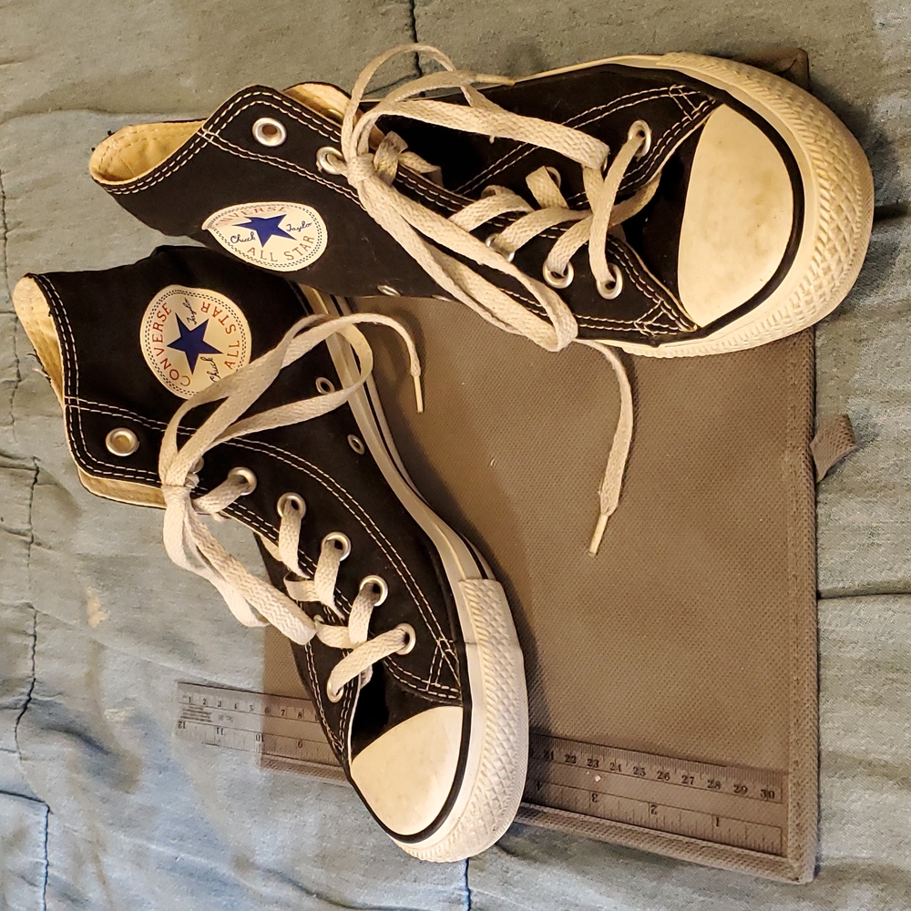 Converse All Stars High Top 7 Eye Black Shoes Men's 5 Women's 7